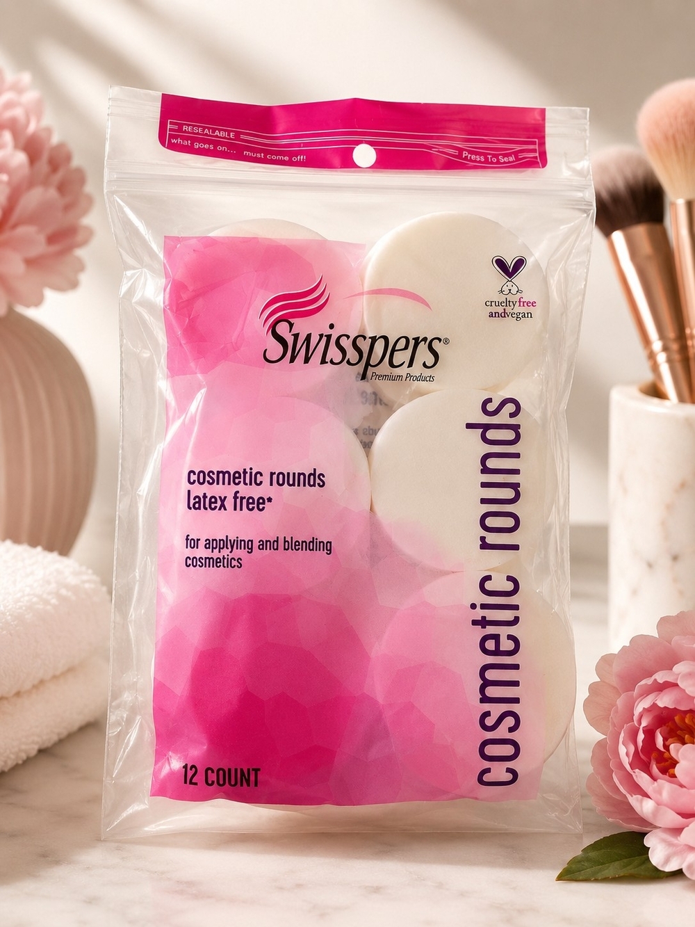 Swisspers Cosmetic Rounds - Pack Of 12 , Add Ons